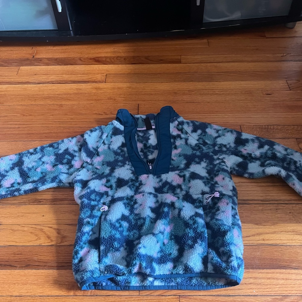Kids Fleece Pullover - Blue and Pink